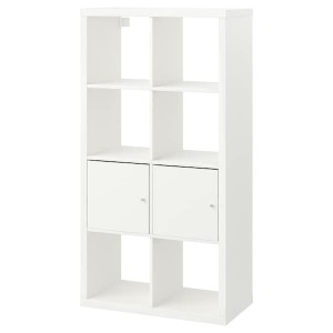 IKEA KALLAX shelf unit with doors, white, 30 3/8x57 7/8 in , IKEA Sale | 84057CWLG