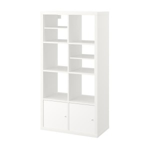 IKEA KALLAX shelving unit, with 2 doors/with 2 shelf inserts white, 57 7/8x30 3/8 in , IKEA Sale | 26718QPHN