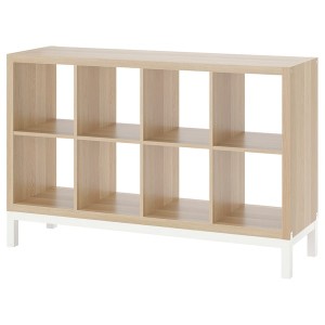 IKEA KALLAX shelving unit with underframe, white stained oak effect/white, 57 7/8x37 in , IKEA Sale | 91308BOSF