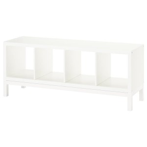 IKEA KALLAX shelving unit with underframe, white/white, 57 7/8x23 1/4 in , IKEA Sale | 70983IVYT