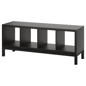 IKEA KALLAX shelving unit with underframe, black-brown/black, 57 7/8x23 1/4 in , IKEA Sale | 80734NTXL