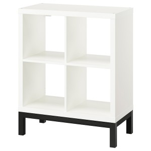 IKEA KALLAX shelving unit with underframe, white/black, 30 3/8x37 in , IKEA Sale | 34905YHFC