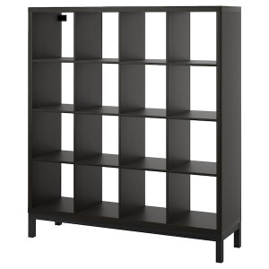 IKEA KALLAX shelving unit with underframe, black-brown/black, 57 7/8x64 5/8 in , IKEA Sale | 39176TYIZ