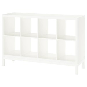 IKEA KALLAX shelving unit with underframe, white/white, 57 7/8x37 in , IKEA Sale | 61950YJPV