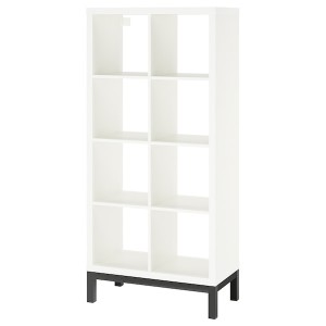 IKEA KALLAX shelving unit with underframe, white/black, 30 3/8x64 5/8 in , IKEA Sale | 72143CAUS