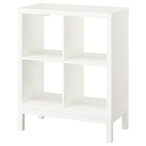 IKEA KALLAX shelving unit with underframe, white/white, 30 3/8x37 in , IKEA Sale | 95240CXGD