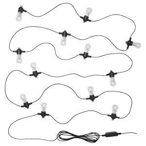 IKEA KASTTÅG LED string light with 12 lights, black/outdoor , IKEA Sale | 96370OGIU