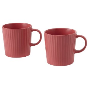 IKEA KEJSERLIG mug, dark pink, 10 oz, 2 pack , IKEA Sale | 20173QZVY