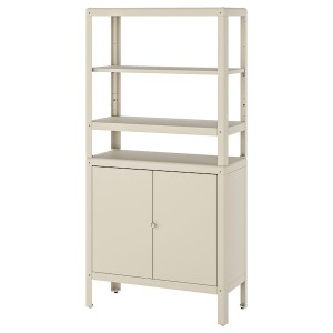 IKEA KOLBJÖRN shelving unit with cabinet, beige, 31 1/2x14 5/8x63 3/8 in , IKEA Sale | 29043IYNP