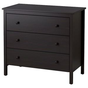 IKEA KOPPANG 3-drawer chest, black-brown, 35 3/8x32 5/8 in , IKEA Sale | 30589LIBG