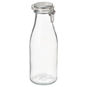 IKEA KORKEN bottle-shaped jar with lid, clear glass, 47 oz , IKEA Sale | 87369QOSZ