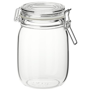 IKEA KORKEN jar with lid, clear glass, 34 oz , IKEA Sale | 76543RZTG