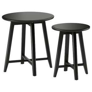 IKEA KRAGSTA Nesting tables, set of 2, black , IKEA Sale | 61370EVIQ