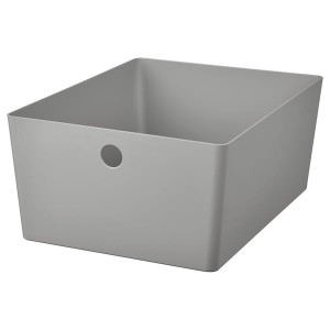 IKEA KUGGIS box, light gray, 10 ¼x13 ¾x6 in , IKEA Sale | 85920SZHA