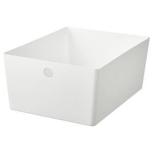 IKEA KUGGIS box, white, 10 ¼x13 ¾x6 in , IKEA Sale | 09318AVUK