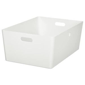 IKEA KUGGIS box, white, 14 ½x21 ¼x8 ¼ in , IKEA Sale | 09856IYOT