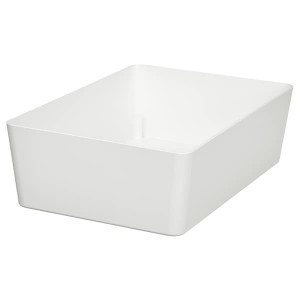 IKEA KUGGIS box, white, 7x10 ¼x3 ¼ in , IKEA Sale | 97432JRHI