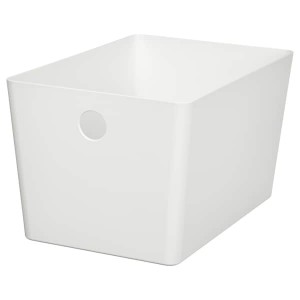 IKEA KUGGIS box, white, 7x10 ¼x6 in , IKEA Sale | 46201VRNP