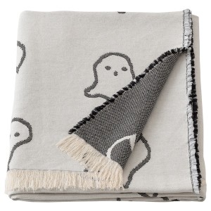 IKEA KUSTFYR throw, white/black, 51x67 in , IKEA Sale | 25918IBHC