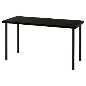 IKEA LAGKAPTEN / ADILS desk, black-brown/black, 55 1/8x23 5/8 in , IKEA Sale | 61475AVMQ