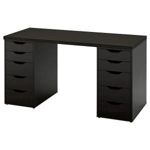 IKEA LAGKAPTEN / ALEX desk, black-brown, 55 1/8x23 5/8 in , IKEA Sale | 21964VMFL