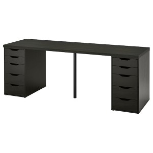 IKEA LAGKAPTEN / ALEX desk, black-brown/black, 78 3/4x23 5/8 in , IKEA Sale | 97134TAKW