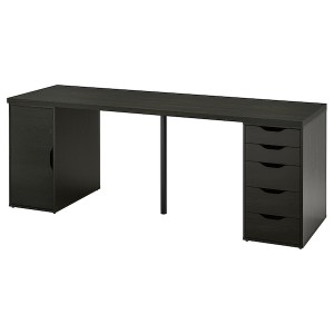 IKEA LAGKAPTEN / ALEX desk, black-brown/black, 78 3/4x23 5/8 in , IKEA Sale | 35721QHMV