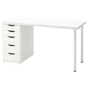 IKEA LAGKAPTEN / ALEX desk, white, 55 1/8x23 5/8 in , IKEA Sale | 52761WFMN