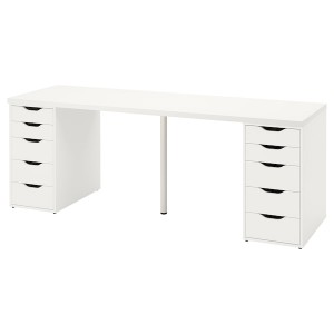 IKEA LAGKAPTEN / ALEX desk, white, 78 3/4x23 5/8 in , IKEA Sale | 28701NAYD