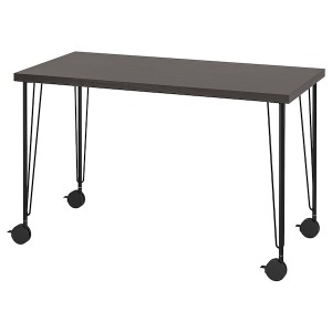 IKEA LAGKAPTEN / KRILLE desk, black-brown/black, 47 1/4x23 5/8 in , IKEA Sale | 18593IUBV