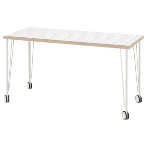 IKEA LAGKAPTEN / KRILLE desk, white anthracite/white, 55 1/8x23 5/8 in , IKEA Sale | 51248WMGO