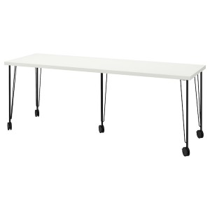 IKEA LAGKAPTEN / KRILLE desk, white/black, 78 3/4x23 5/8 in , IKEA Sale | 78906CWSR