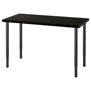 IKEA LAGKAPTEN / OLOV desk, black-brown/black, 47 1/4x23 5/8 in , IKEA Sale | 61580TDFP