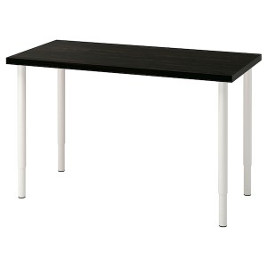 IKEA LAGKAPTEN / OLOV desk, black-brown/white, 47 1/4x23 5/8 in , IKEA Sale | 63274VGRC