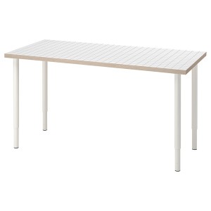 IKEA LAGKAPTEN / OLOV desk, white anthracite/white, 55 1/8x23 5/8 in , IKEA Sale | 39850YVAD