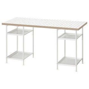 IKEA LAGKAPTEN / SPÄND desk, white/anthracite, 55 1/8x23 5/8 in , IKEA Sale | 25703OVUD