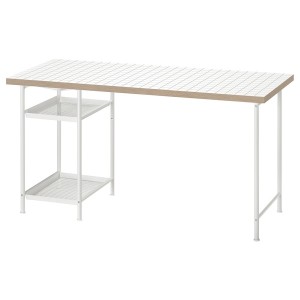 IKEA LAGKAPTEN / SPÄND desk, white/anthracite, 55 1/8x23 5/8 in , IKEA Sale | 89410GLPF