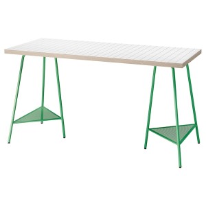 IKEA LAGKAPTEN / TILLSLAG desk, white anthracite/green, 55 1/8x23 5/8 in , IKEA Sale | 43568VHTF