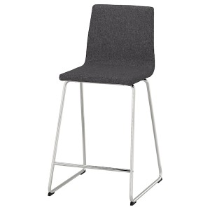 IKEA LILLÅNÄS bar stool, chrome plated/Gunnared dark gray, 24 3/4 in , IKEA Sale | 43815MXPO