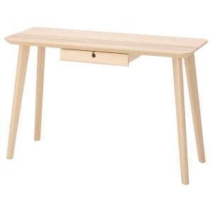 IKEA LISABO Desk, ash veneer, 46 1/2x17 3/4 in , IKEA Sale | 67412VMQY