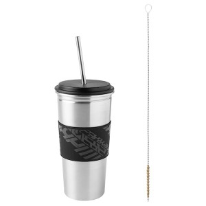 IKEA LÅNESPELARE insulated tumbler w lid and straw, black , IKEA Sale | 34570FSVQ