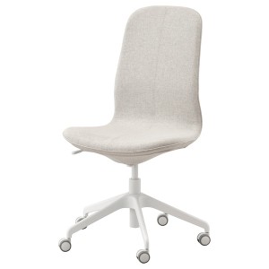 IKEA LÅNGFJÄLL conference chair, Gunnared beige/white , IKEA Sale | 91253MHRT