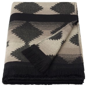 IKEA LUKTVÄDD throw, black/gray, 51x67 in , IKEA Sale | 06415VQHY