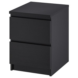 IKEA MALM 2-drawer chest, black-brown, 15 3/4x21 5/8 in , IKEA Sale | 71698ZODP