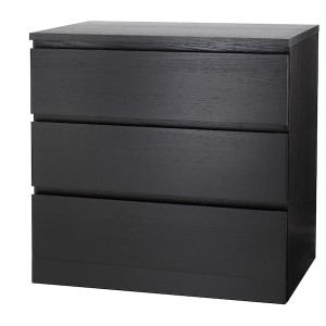 IKEA MALM 3-drawer chest, black-brown, 31 1/2x30 3/4 in , IKEA Sale | 49268AZJG