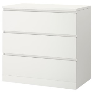 IKEA MALM 3-drawer chest, white, 31 1/2x30 3/4 in , IKEA Sale | 59870BNXA