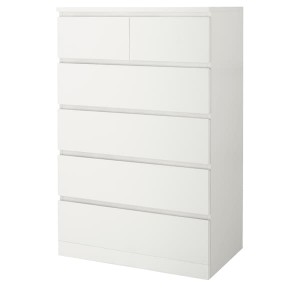 IKEA MALM 6-drawer chest, white, 31 1/2x48 3/8 in , IKEA Sale | 25470SKZU