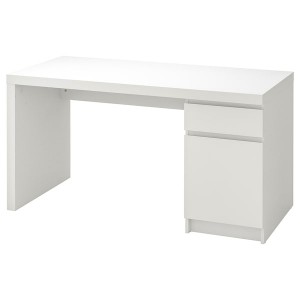 IKEA MALM Desk, white, 55 1/8x25 5/8 in , IKEA Sale | 93562RALV