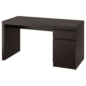 IKEA MALM desk, black-brown, 55 1/8x25 5/8 in , IKEA Sale | 19542HPXE