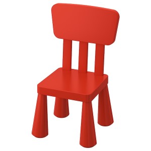 IKEA MAMMUT Children's chair, indoor/outdoor, red , IKEA Sale | 96753JCMW